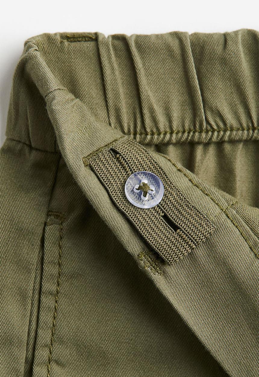 H&M - Cotton chino shorts - khaki green