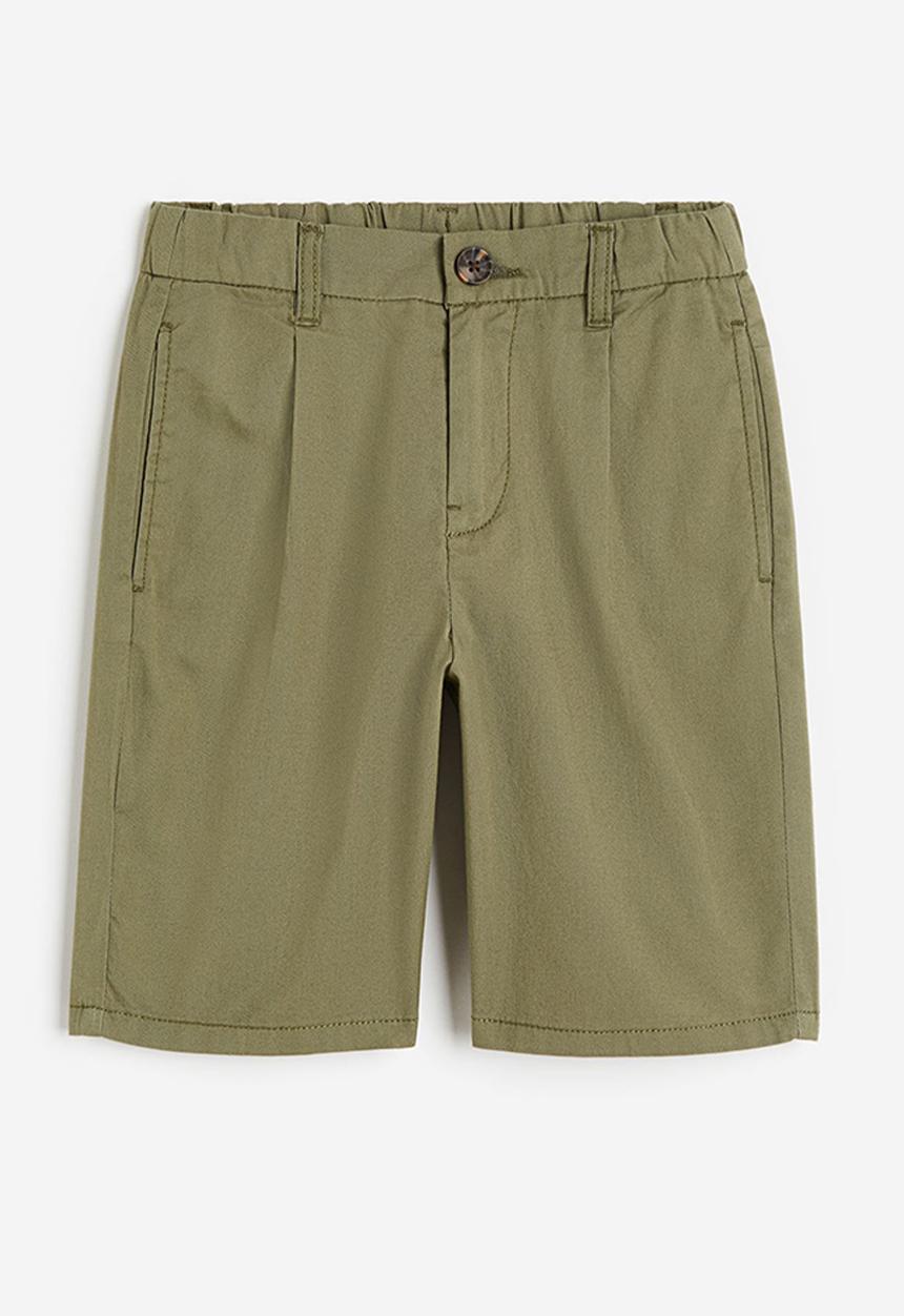 H&M - Cotton chino shorts - khaki green