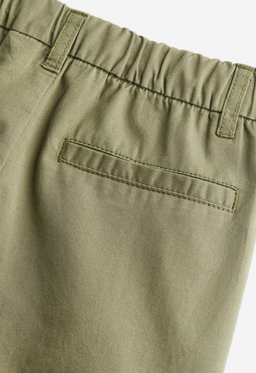 H&M - Cotton chino shorts - khaki green
