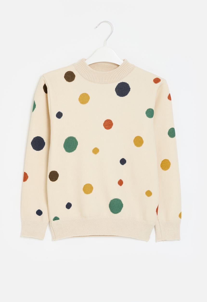 Pop Candy - Polka dot jersey - ecru 