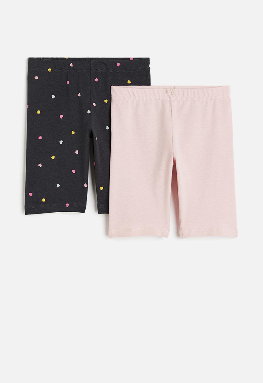 H&M - 2-Pack cycling shorts - light pink hearts