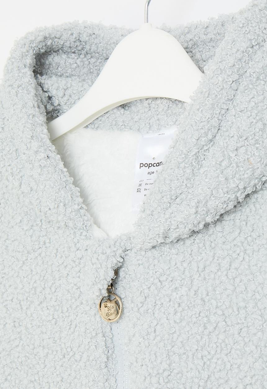 Pop Candy - Dino hooded jacket - grey