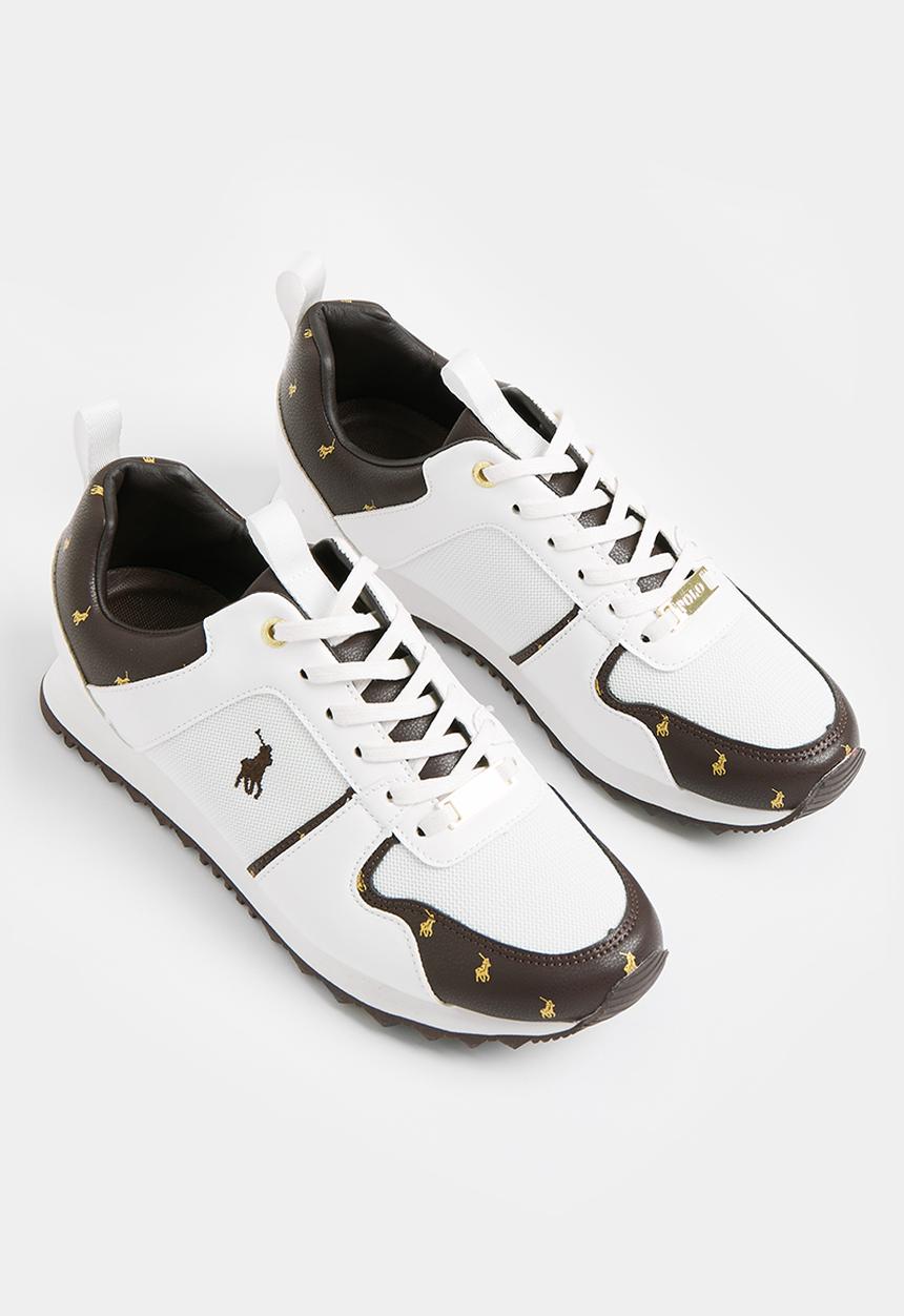 POLO - Monogram Lifestyle Sneaker - Brown & White