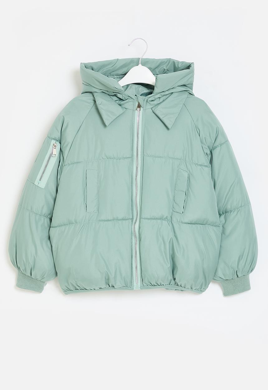 Pop Candy - Hooded puffer jacket - mint green