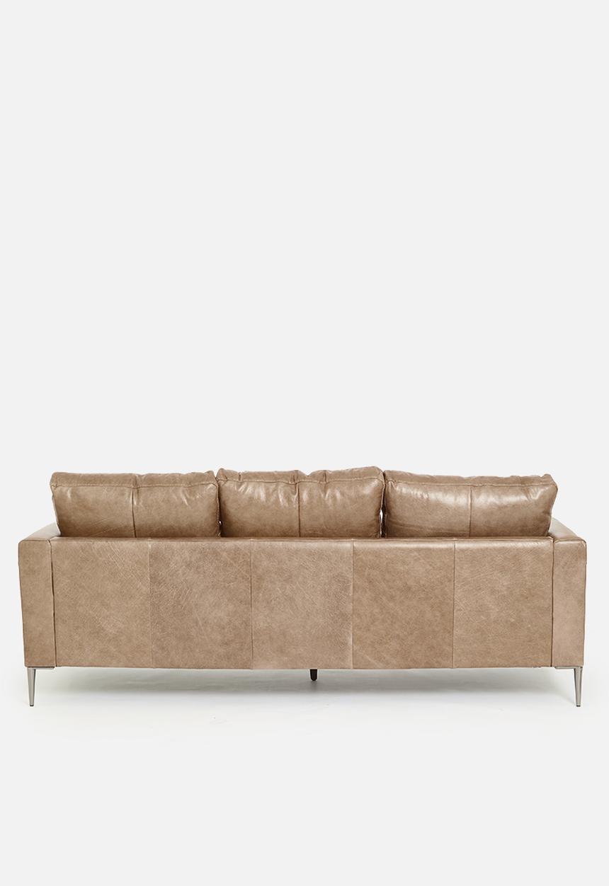 Sixth Floor - Terra 3 seater genuine leather - hazelnut