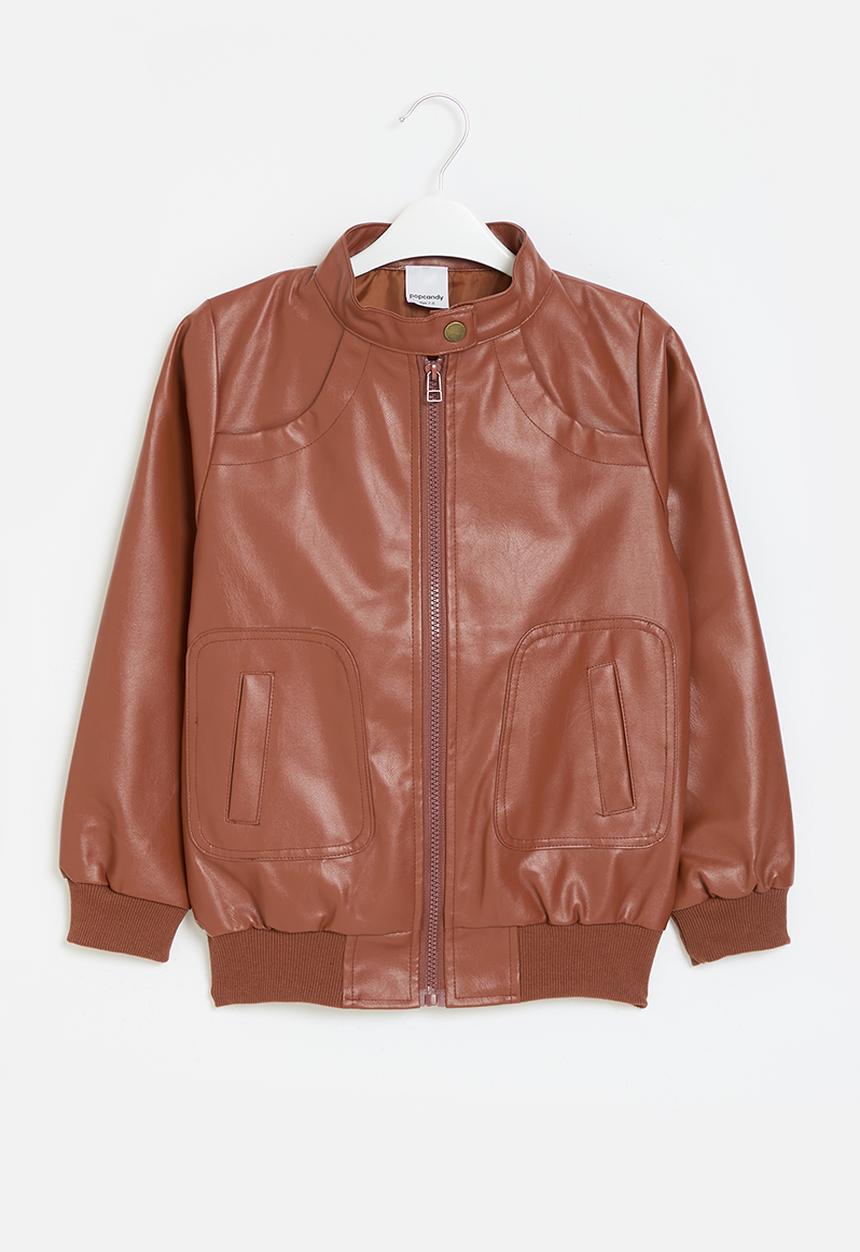 Pop Candy - Faux leather jacket - brown