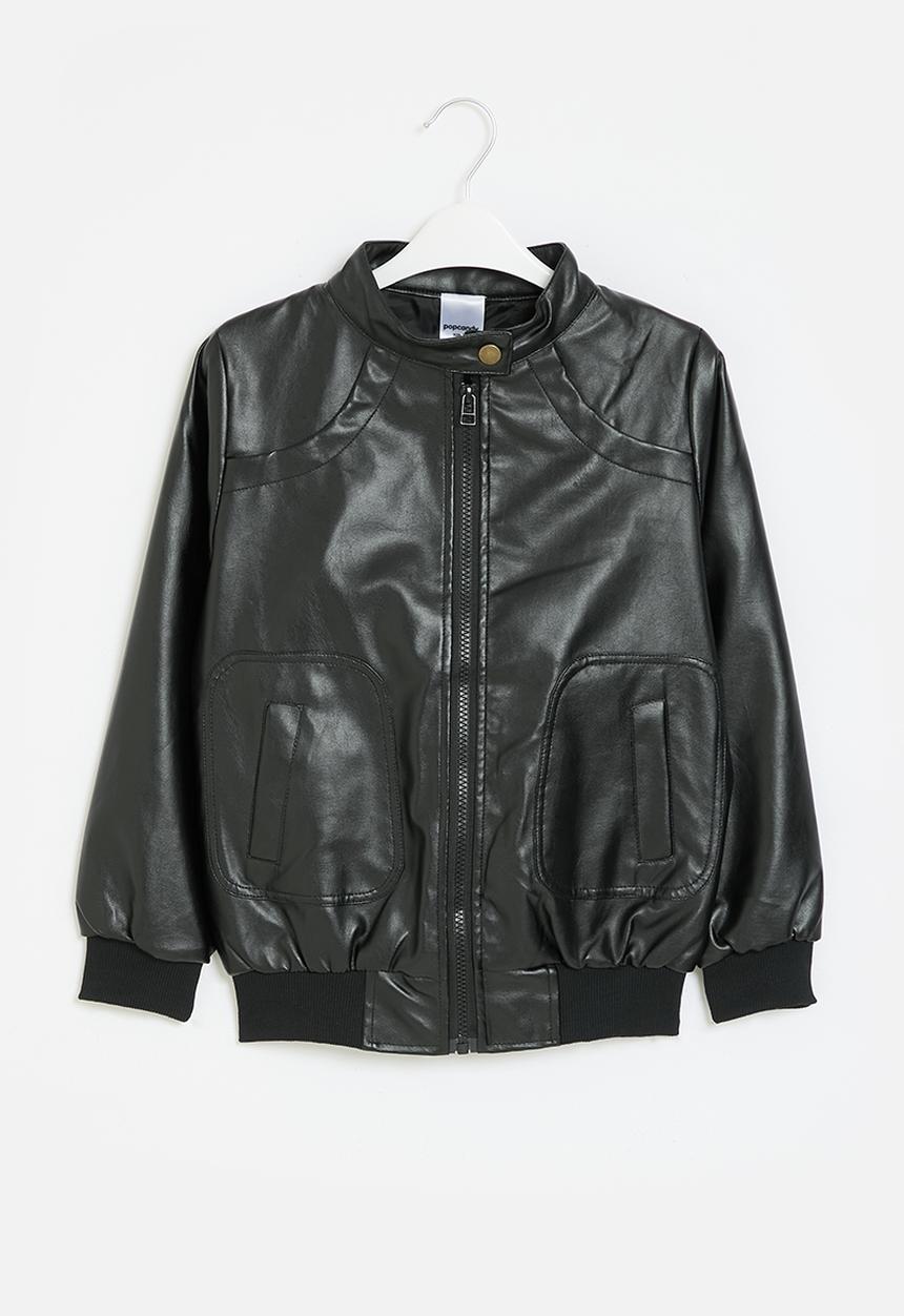 Pop Candy - Faux leather jacket - black