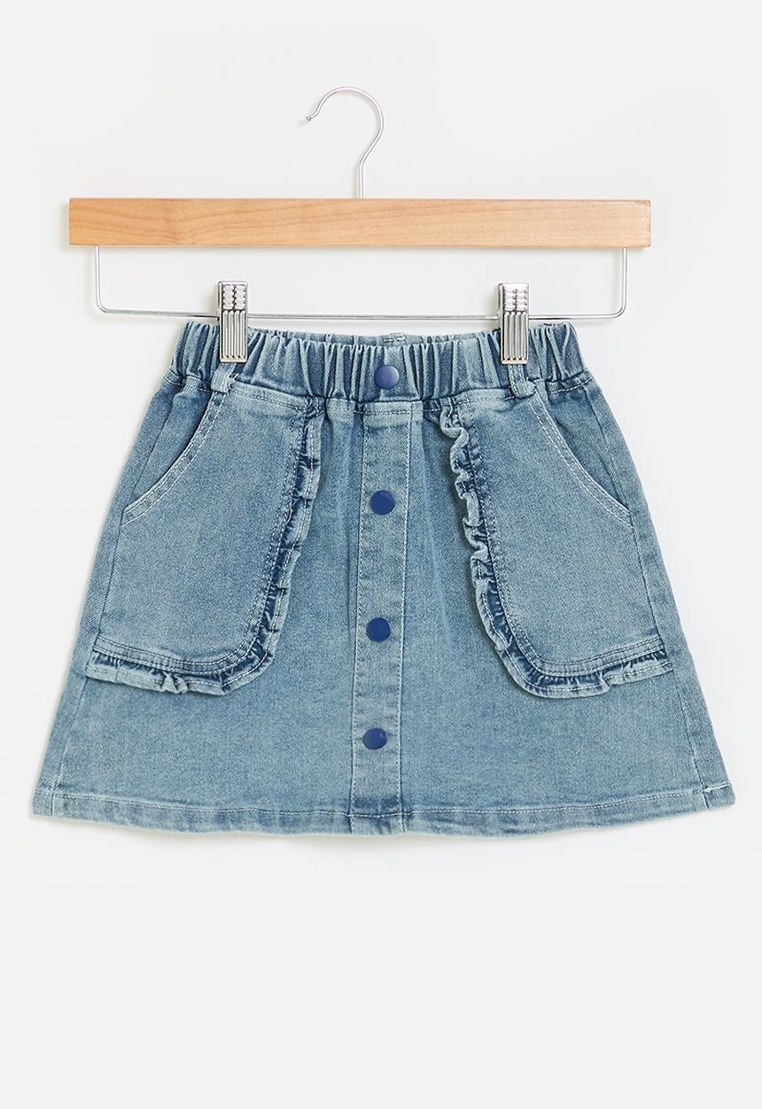 Pop Candy - Denim Skirt - light blue