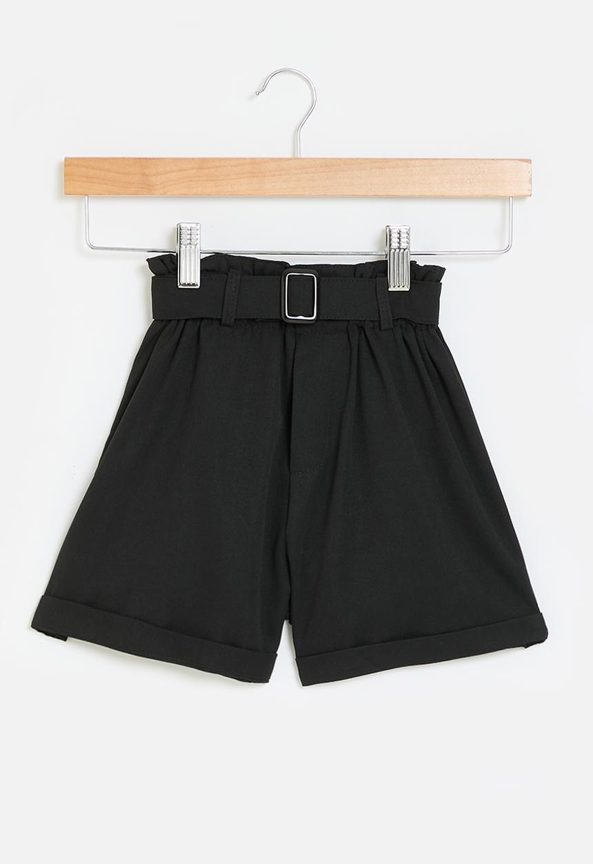 Pop Candy - Paperbag shorts - black