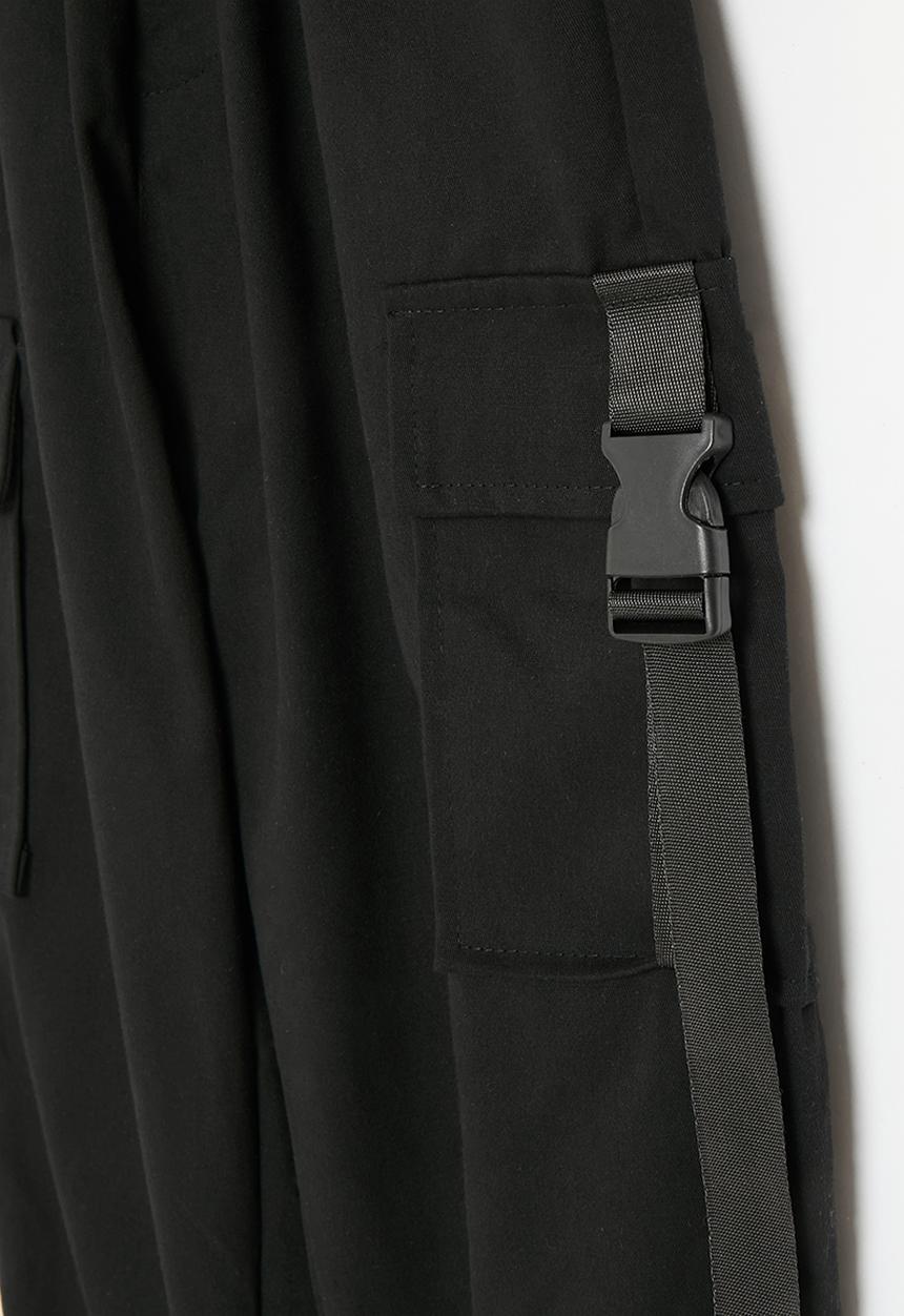 Pop Candy - Utility cuff pants - black