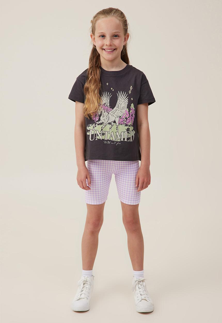 Cotton On - Hailey bike short - lilac drop/gingham