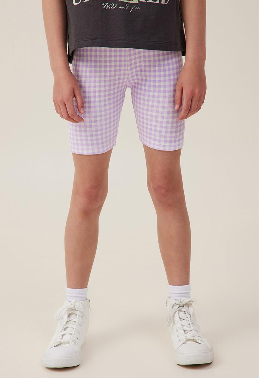 Cotton On - Hailey bike short - lilac drop/gingham