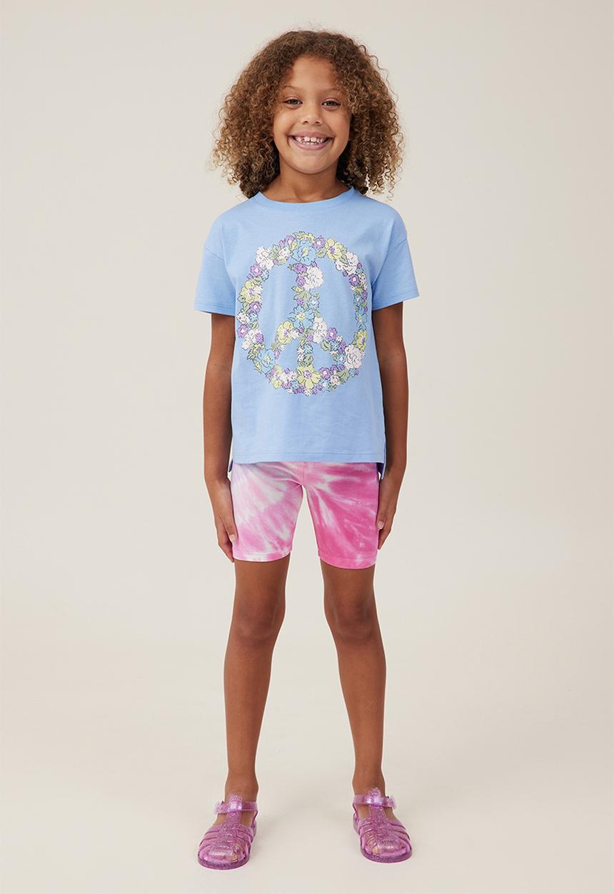 Cotton On - Hailey bike short - cali pink love/tie dye