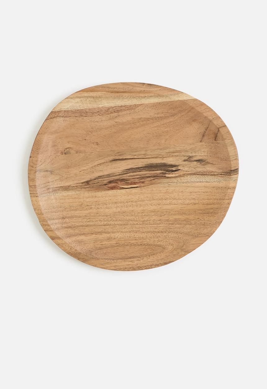 Excellent Houseware - Acacia Wood Plate - natural