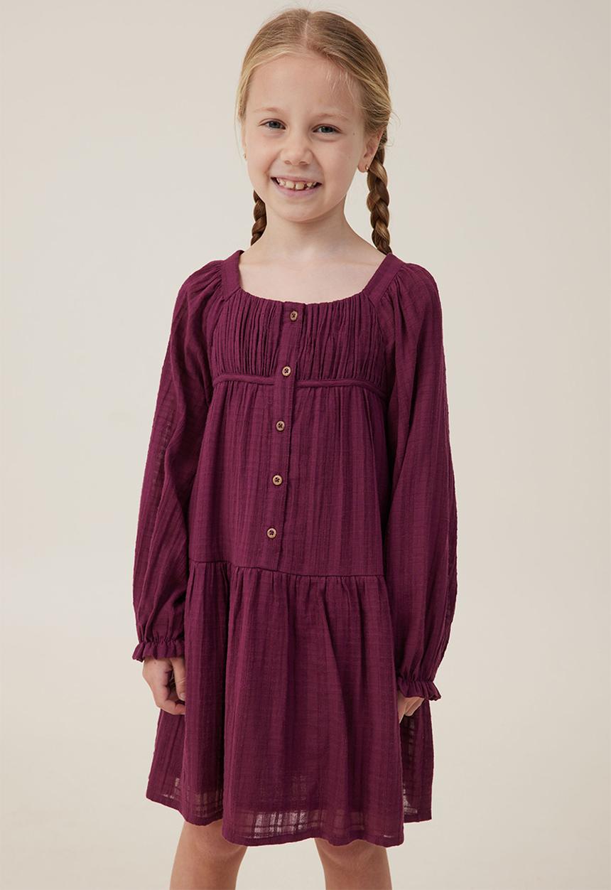 Cotton On - Gemma long sleeve dress - crushed berry