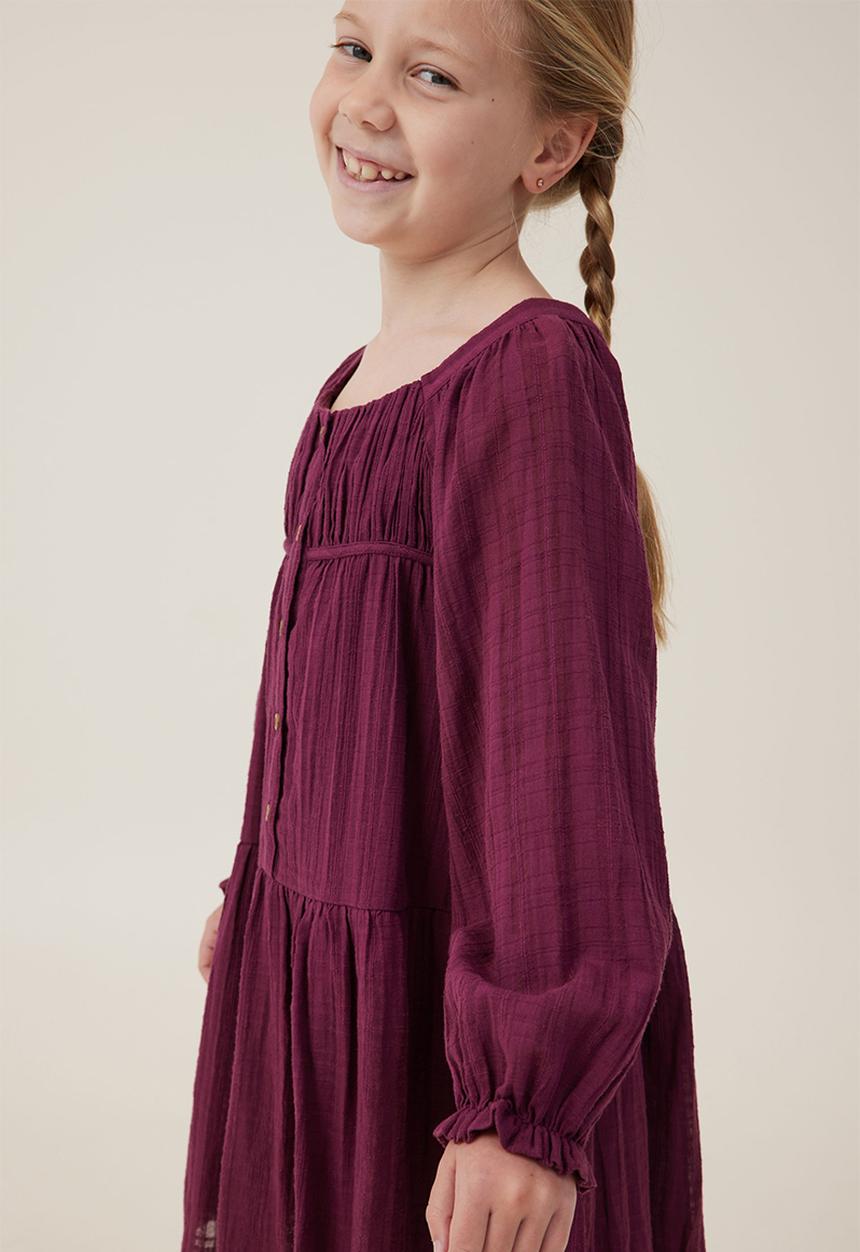 Cotton On - Gemma long sleeve dress - crushed berry
