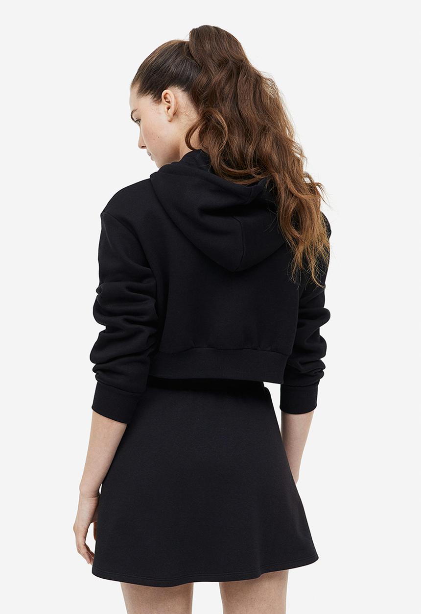 H&M - A-line sweatshirt skirt - black