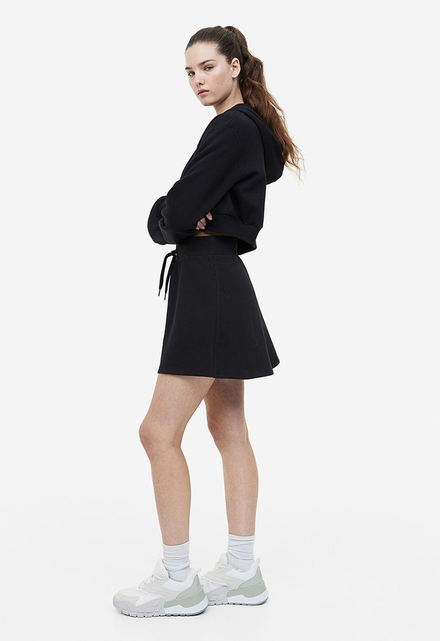 H&M - A-line sweatshirt skirt - black