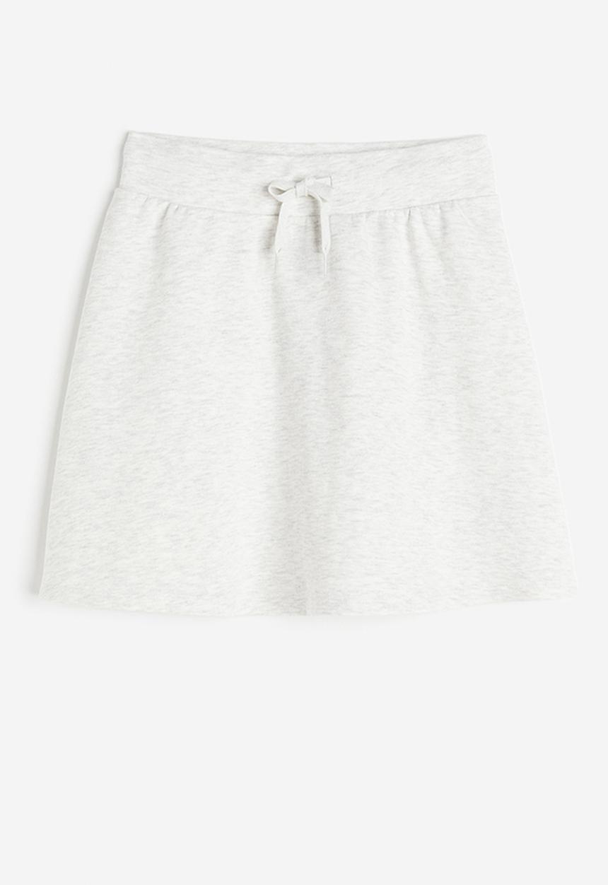 H&M - A-line sweatshirt skirt - light grey marl