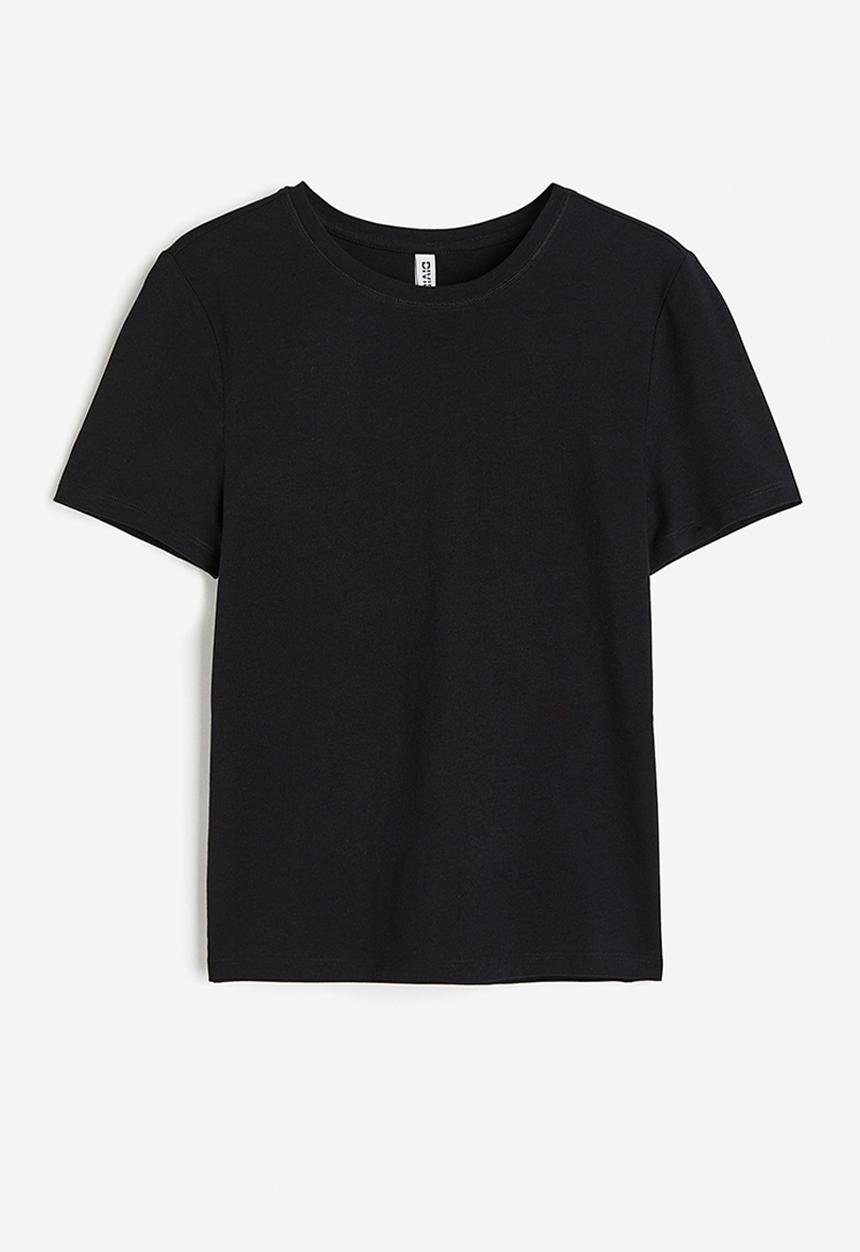H&M - Fitted T-shirt - black