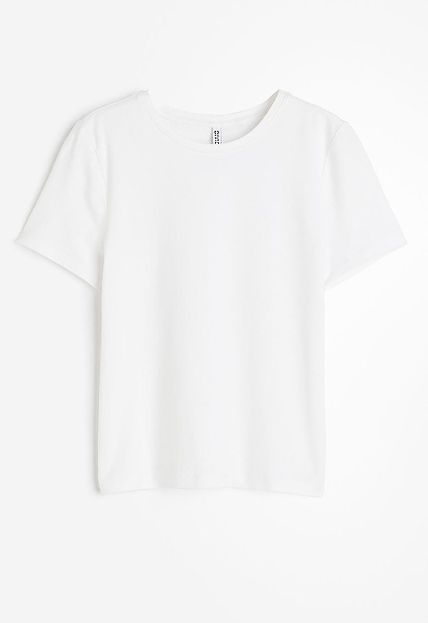 H&M - Fitted T-shirt - white