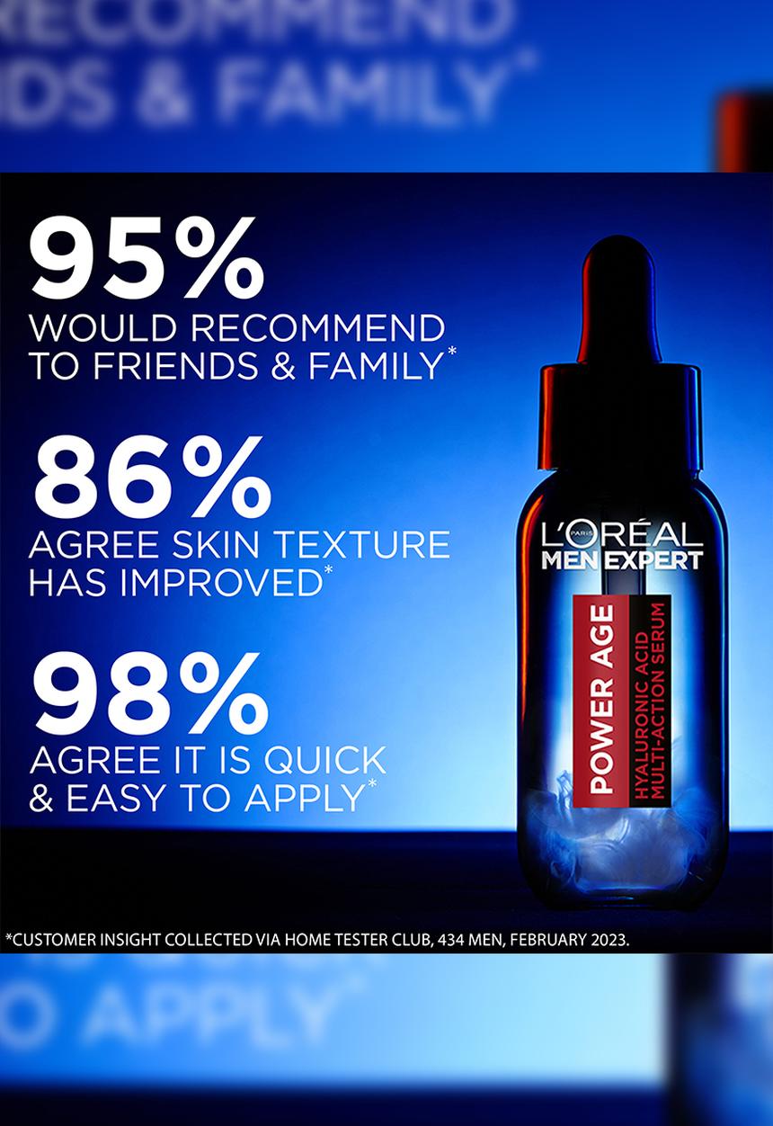 L'Oreal Men Expert - Men Expert Power Age Anti-Ageing Hyaluronic Acid Face Mosituriser