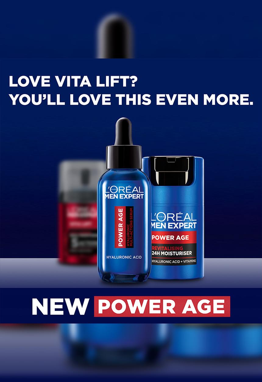 L'Oreal Men Expert - Men Expert Power Age Anti-Ageing Hyaluronic Acid Face Mosituriser