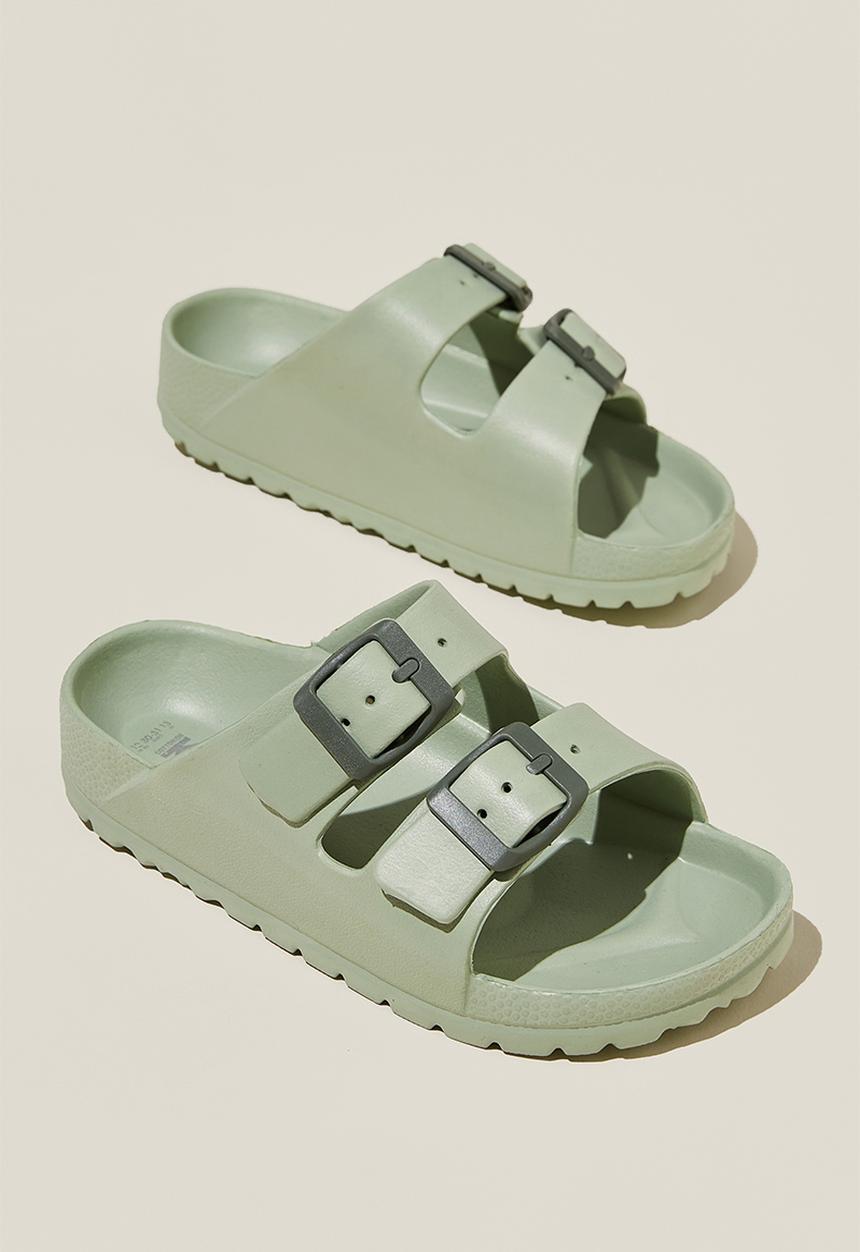 Cotton On - Twin strap slide - gumnut green/swag green