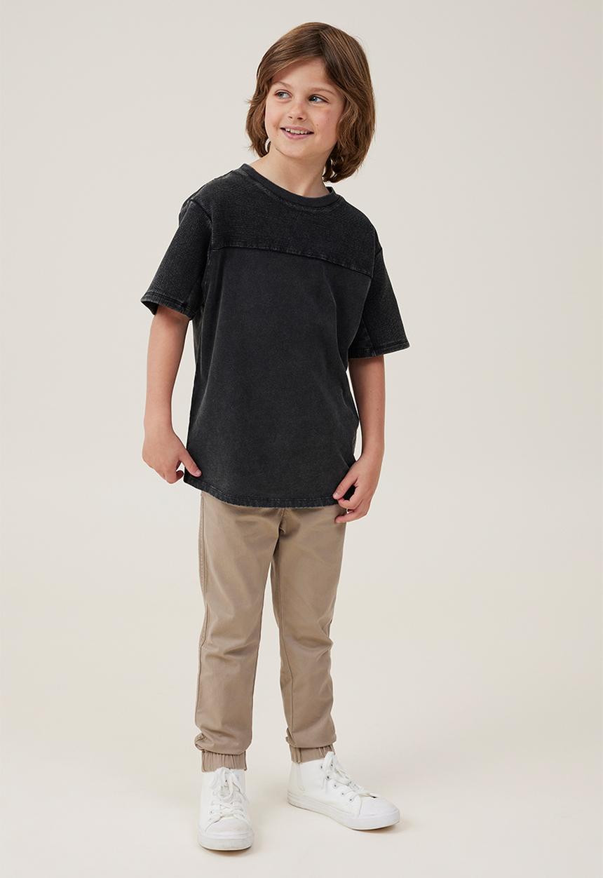 Cotton On - Will cuffed chino pant - washed stone