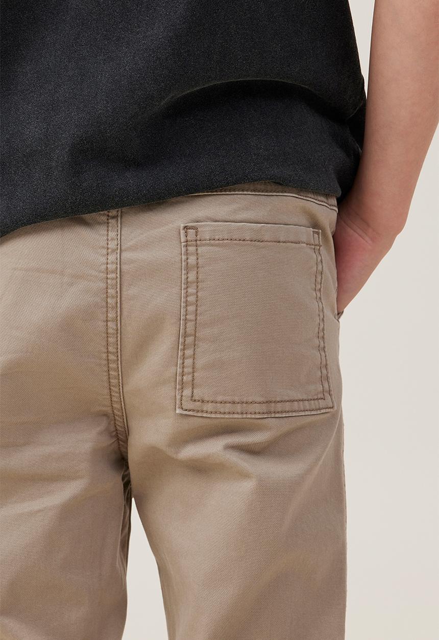 Cotton On - Will cuffed chino pant - washed stone