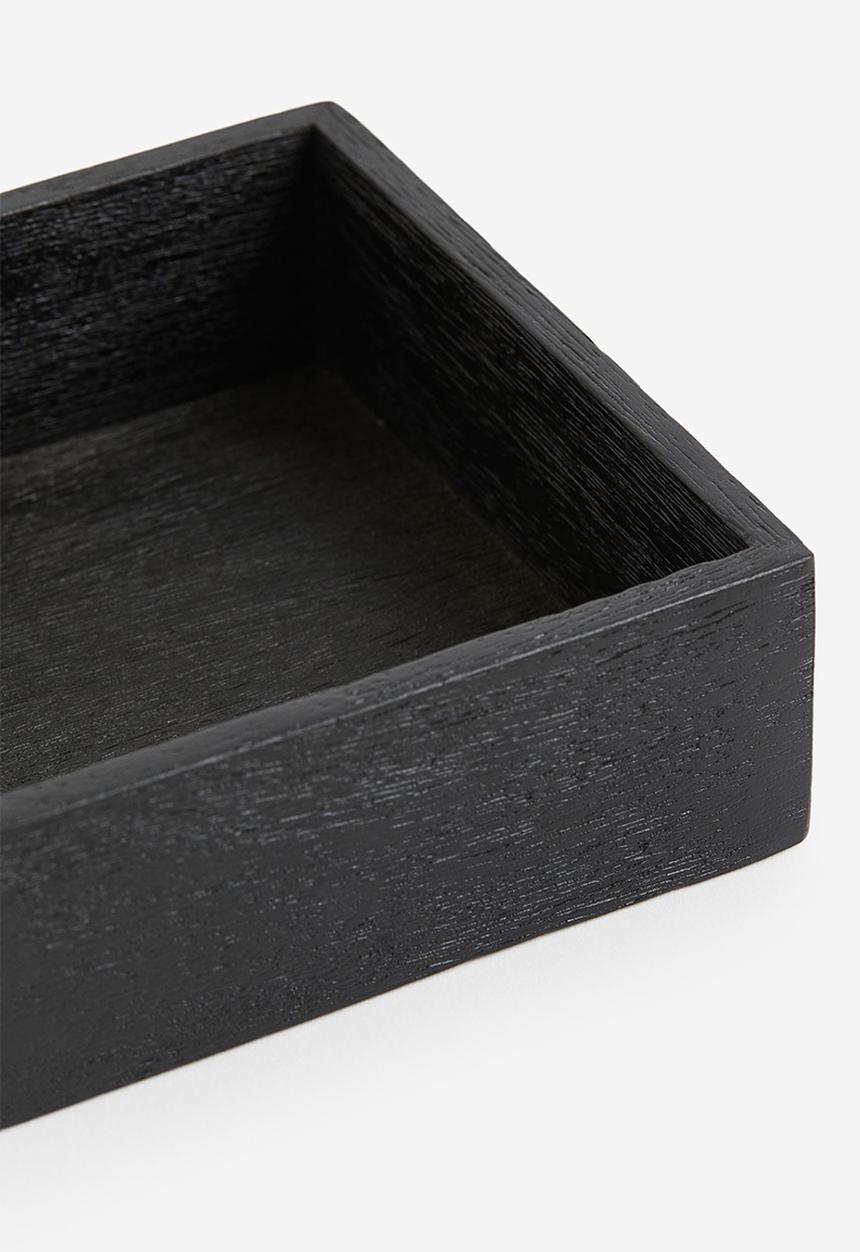 H&M - Wooden tray - black