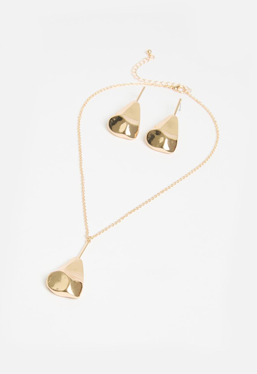 Superbalist - Lennon earring and necklace set - gold