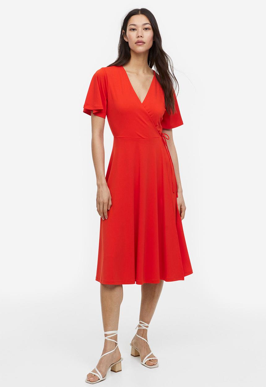 H&M - Jersey wrap dress - red