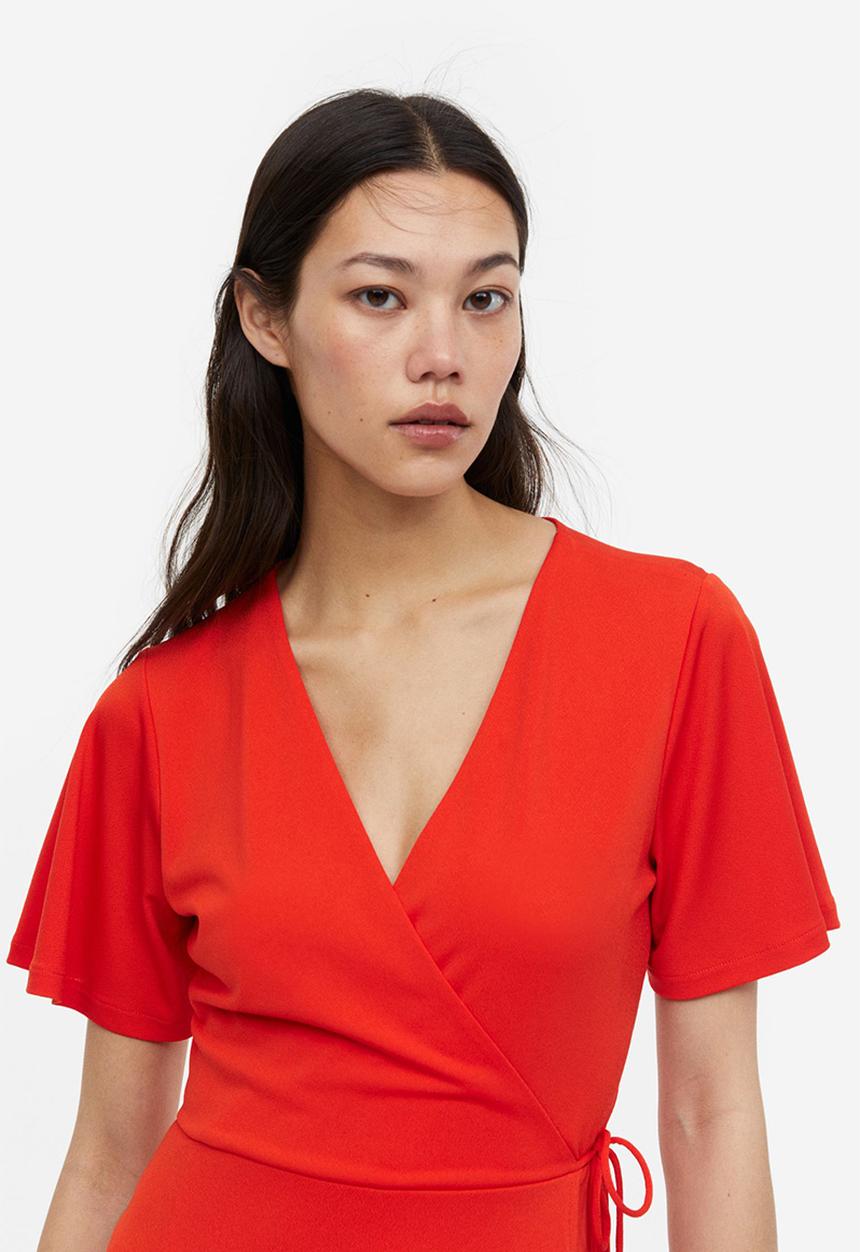 H&M - Jersey wrap dress - red