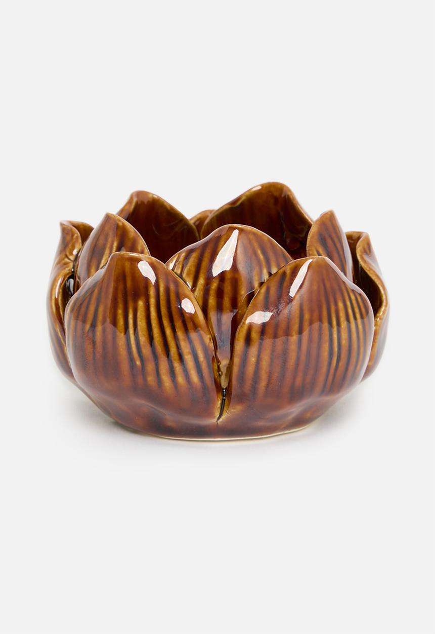 H&S - Arti Tealight Holder - brown