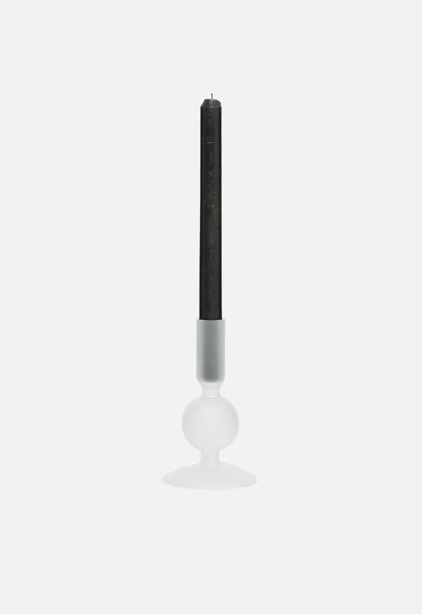 H&S - Stumpy Candle Holder - white