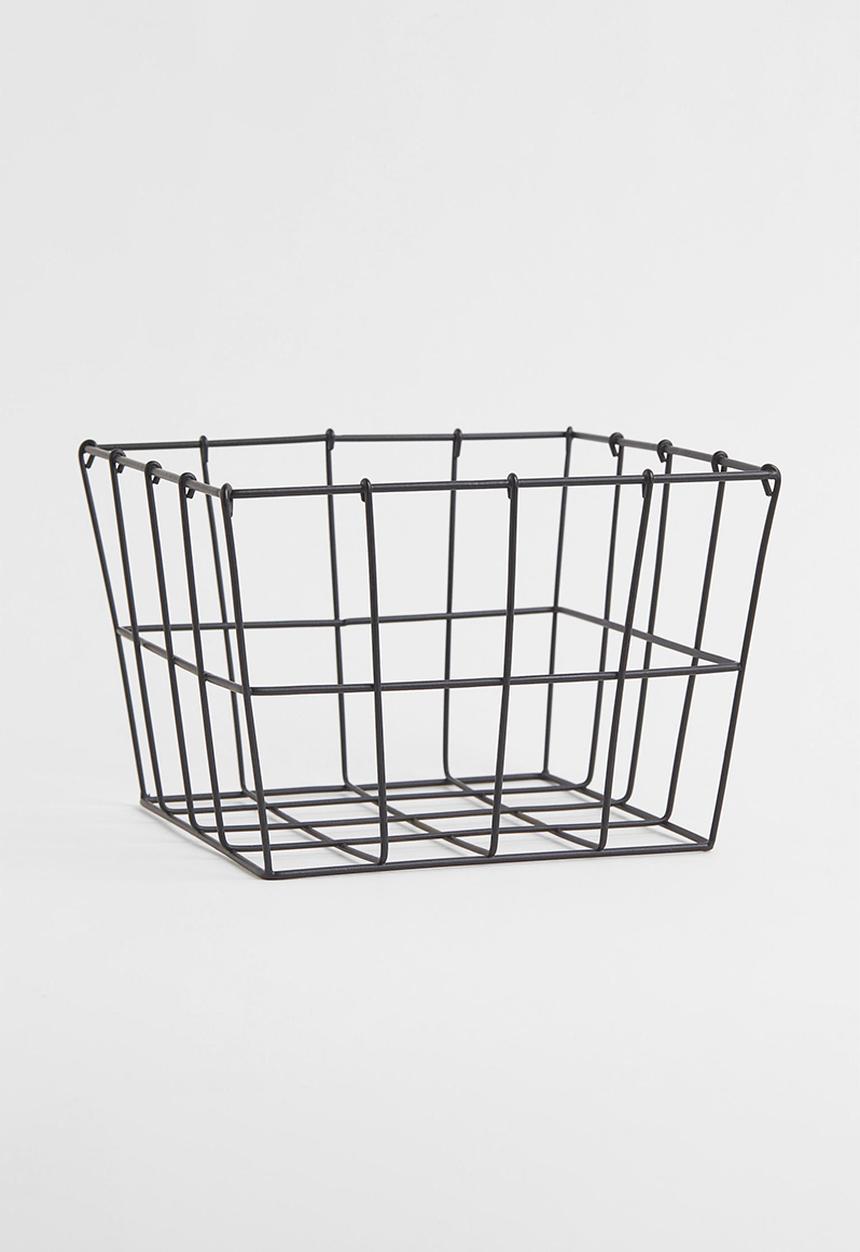 H&M - Large metal wire basket - black