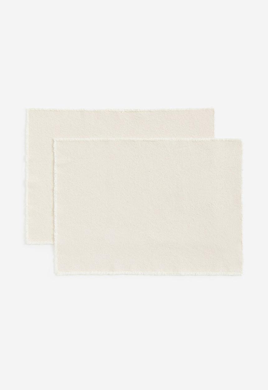 H&M - 2 Pack canvas place mats - light beige