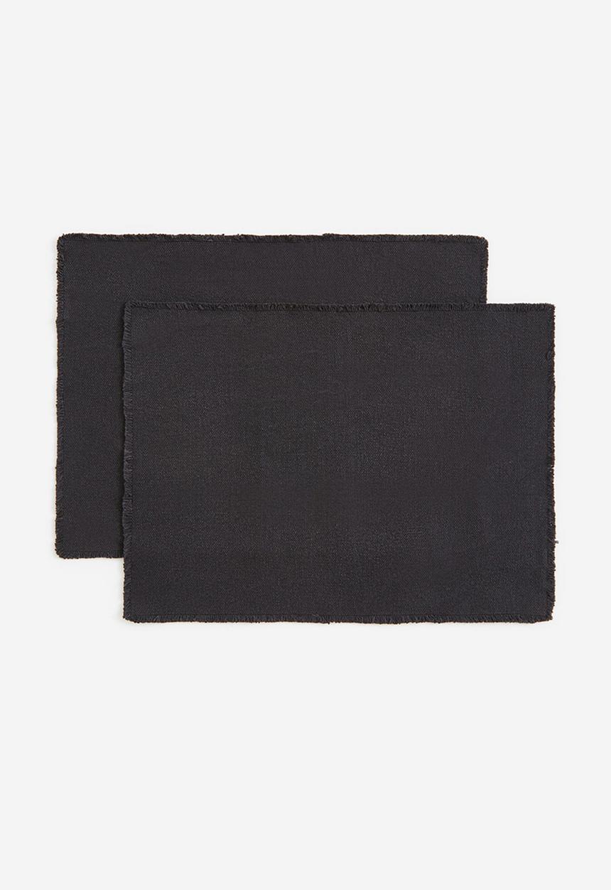 H&M - 2-pack canvas place mats - dark grey