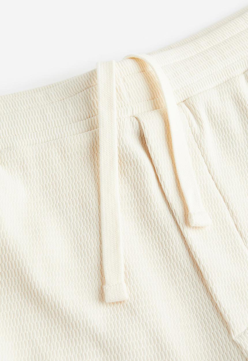 H&M - Relaxed fit jacquard-weave shorts - cream