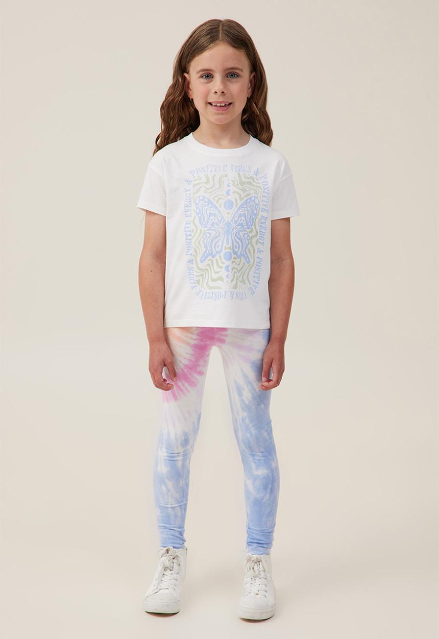 Cotton On - Poppy short sleeve print tee - vanilla/positive energy