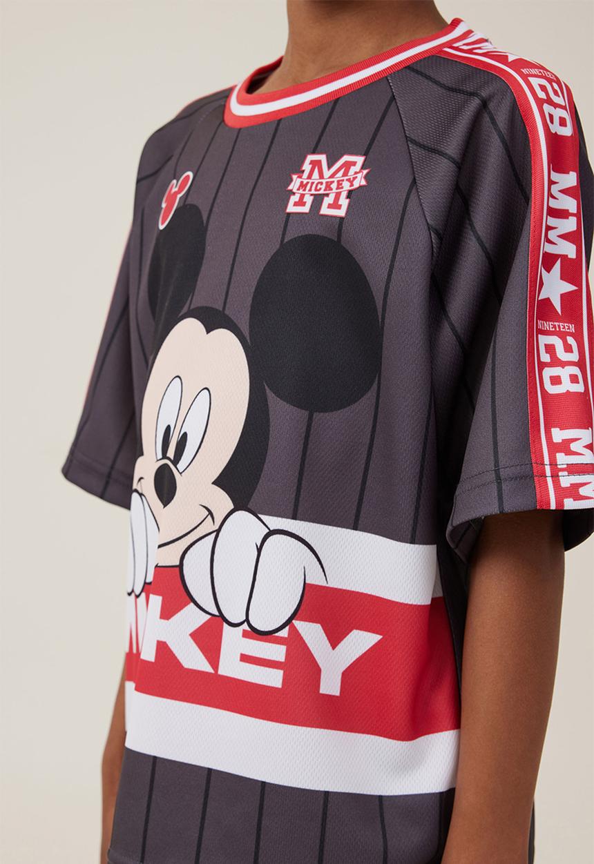 Cotton On - License soccer jersey - lcn dis rabbit grey stripe 10/mickey smile