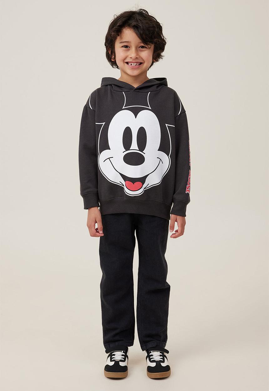 Cotton On - License emerson hoodie - lcn dis phantom/mickey smiley face