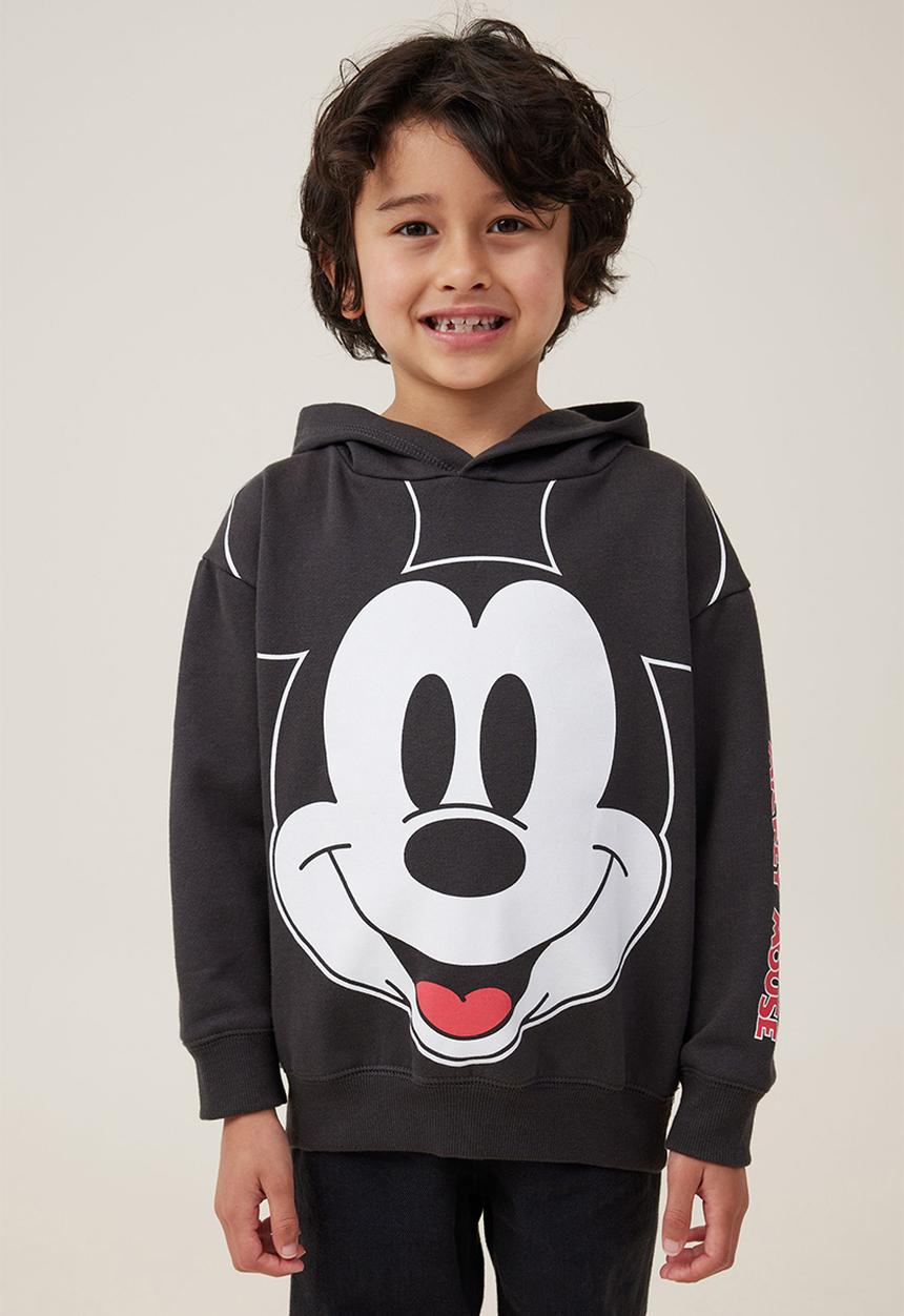 Cotton On - License emerson hoodie - lcn dis phantom/mickey smiley face