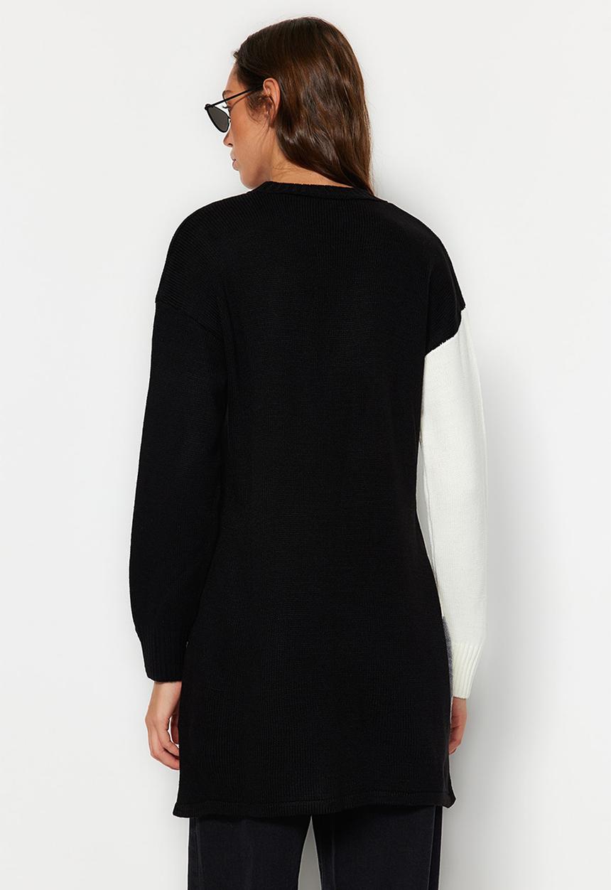Trendyol - Colourblock knitwear sweater - black