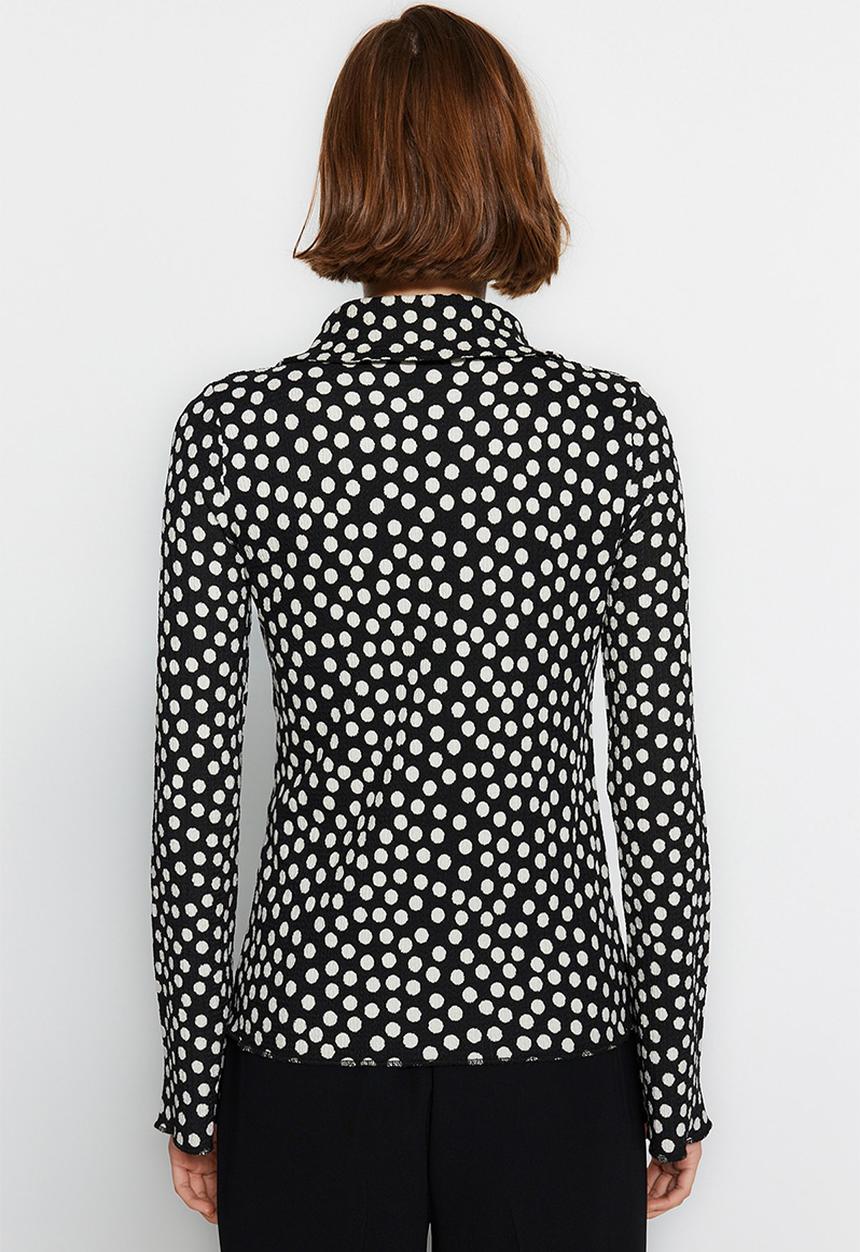 Trendyol - Polka dot shirt - black