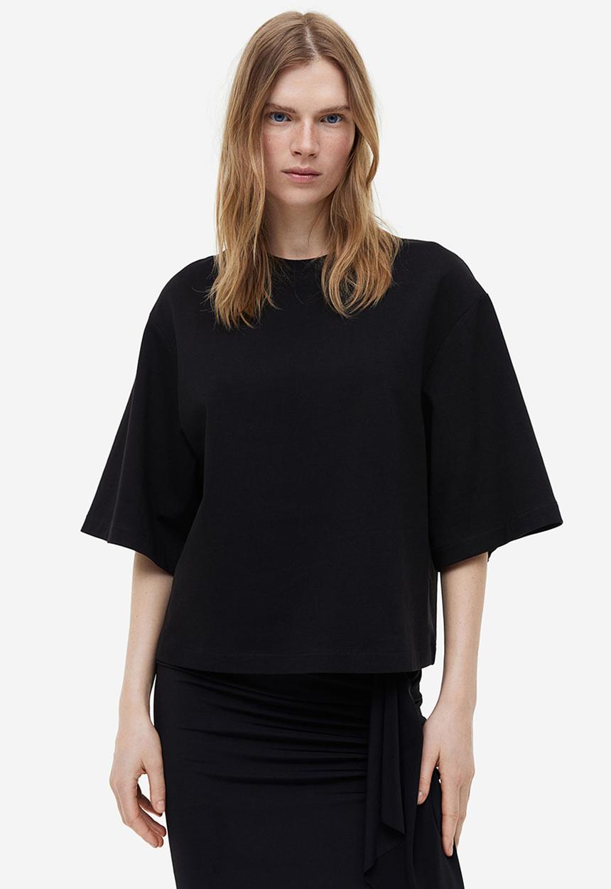 H&M - Cotton t-shirt - black