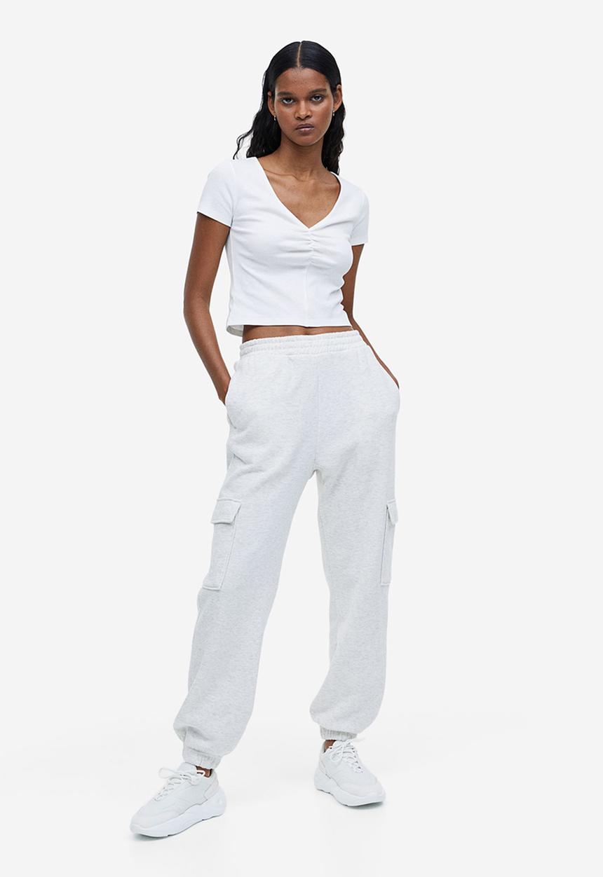 H&M - Ribbed top - white