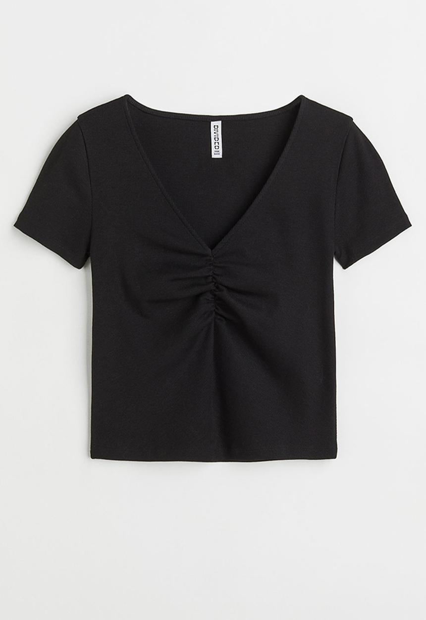 H&M - Ribbed top - black