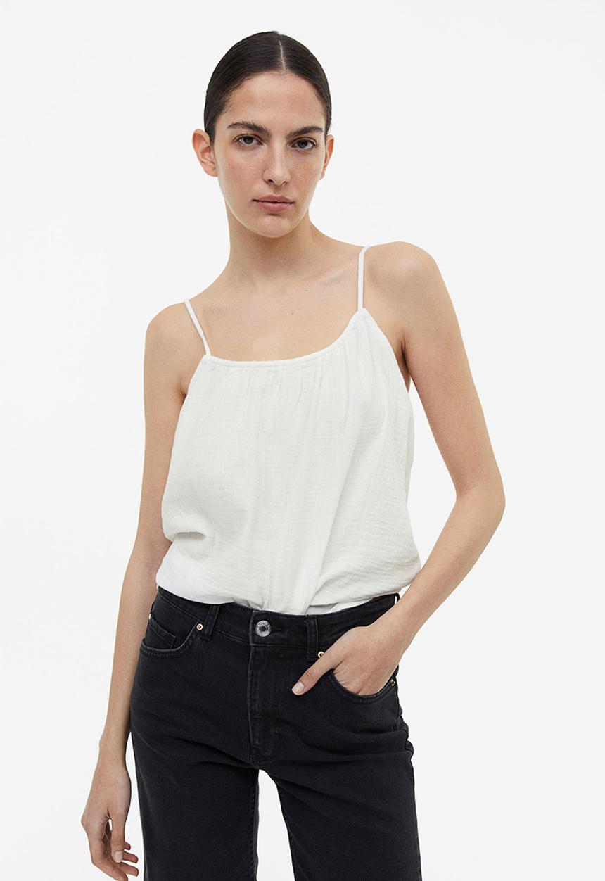 H&M - Strappy top - white